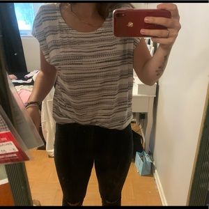 black and white t shirt